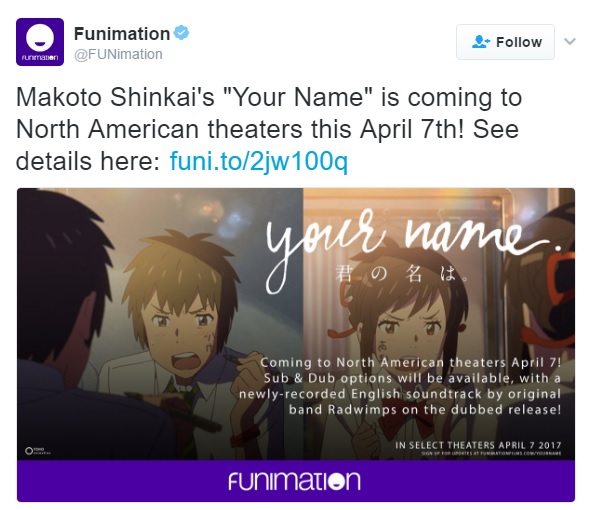 whatch your name english dub